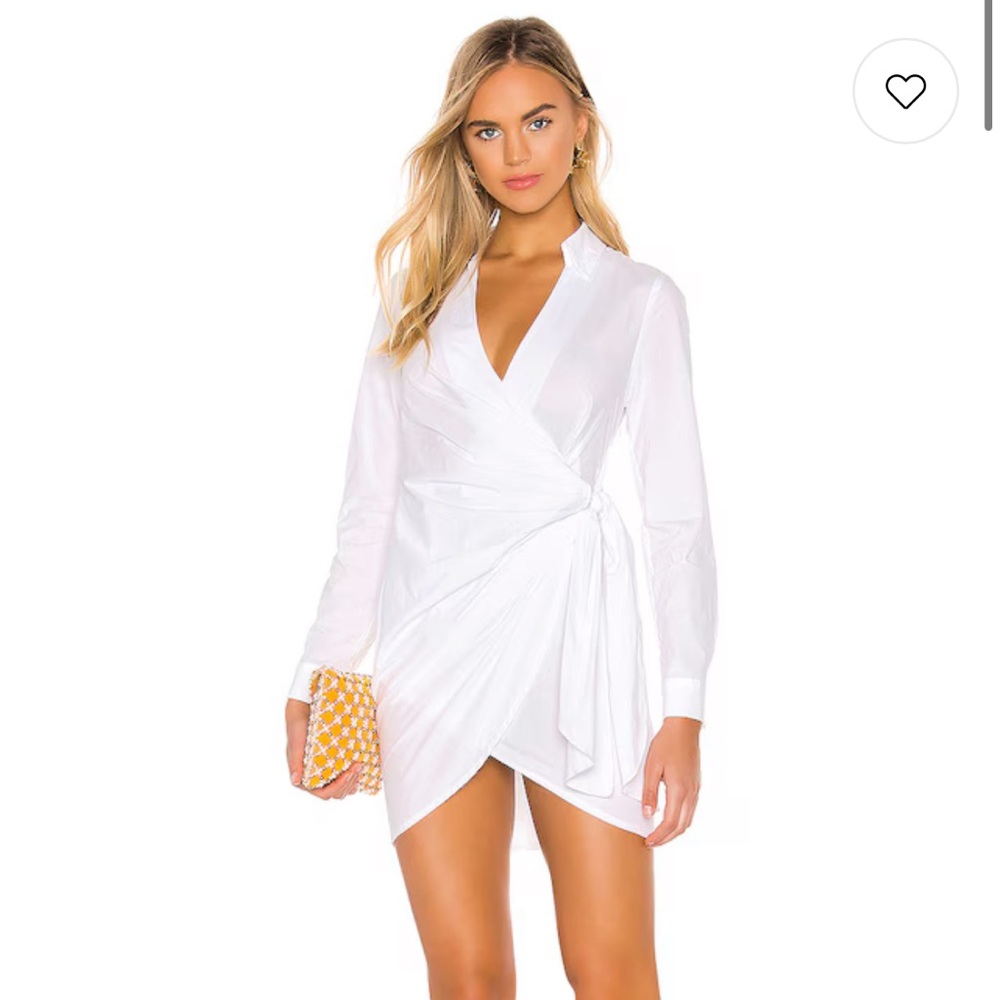 Superdown Sophie Draped Mini Dress in White